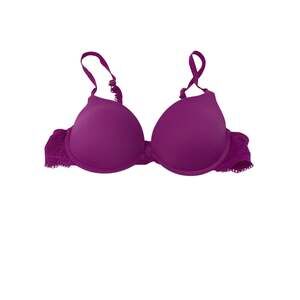 Soma Embraceable Enchanting Lace Push Up Bra Womens 36B Magenta Underwire Plunge